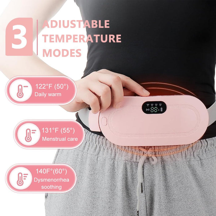 Menstrual Pain Relief & Waist Heating Pad-Portable USB Rechargeable Heating Belt -Free Shipping