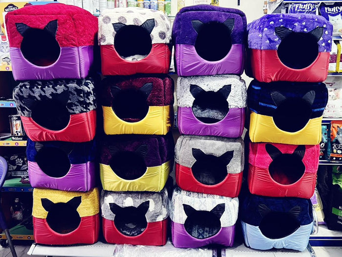 Premium Soft Plush Cat House Bed – Cozy Pet Cave