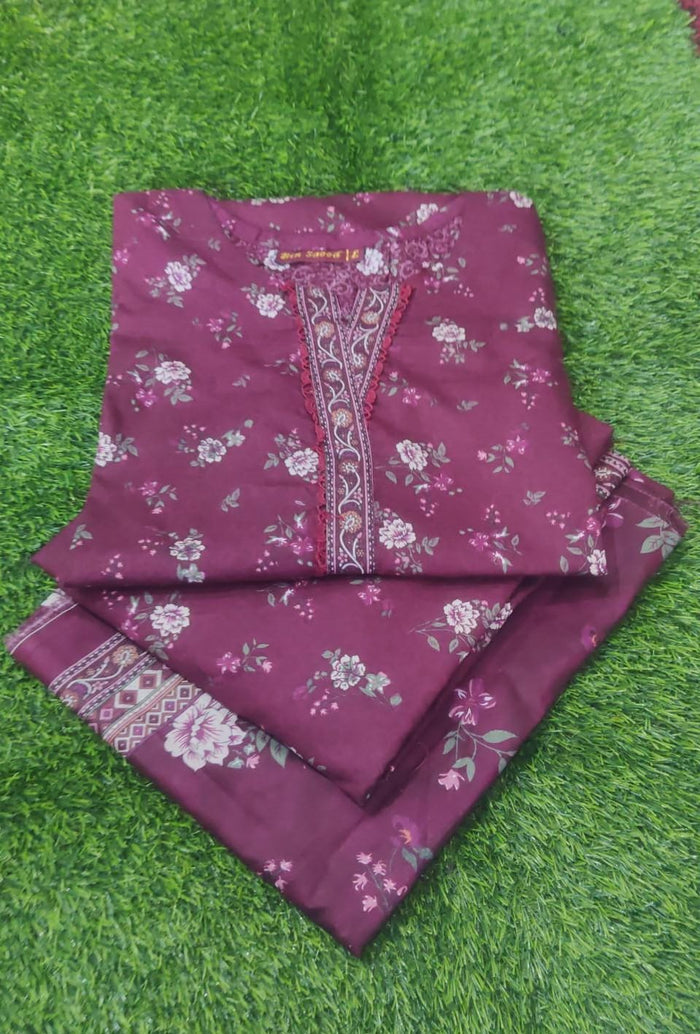 3 piece stitch lawn suit