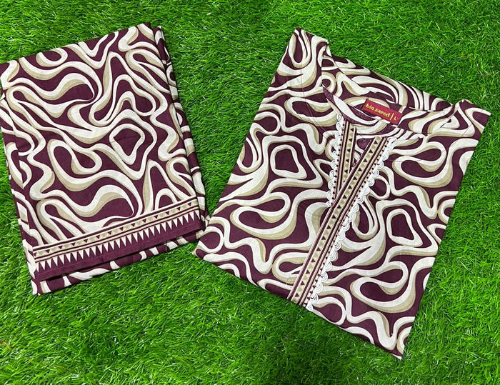 Lawn 2-Piece – Stitched-Bin Saeed Brand
