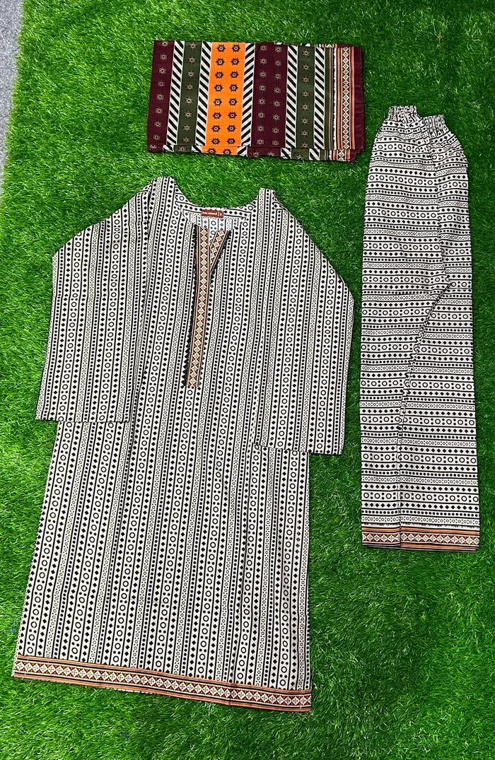 Lawn 3-Piece – Stitched-Bin Saeed Brand