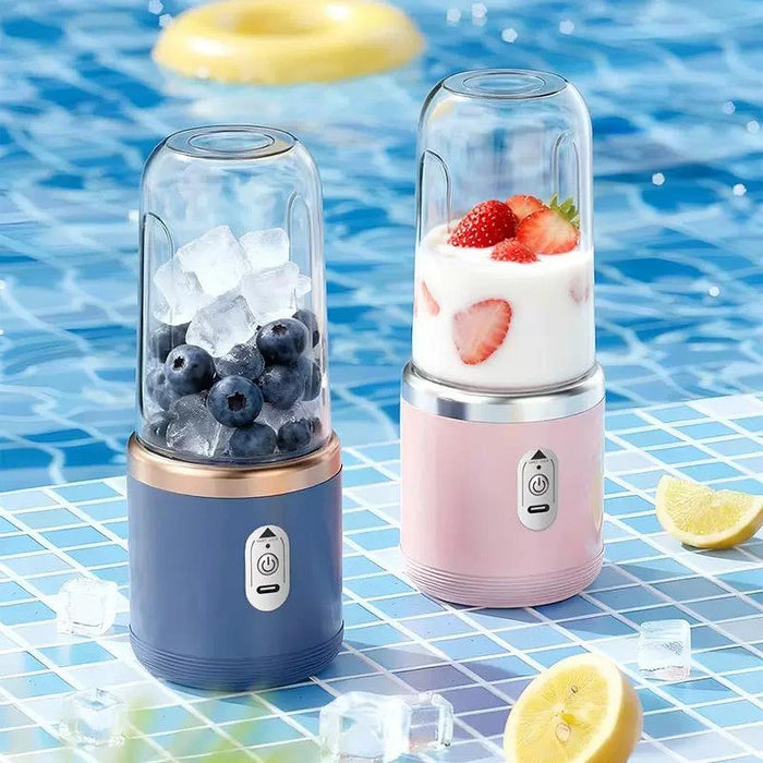 Rechargeable Juicer – 400ML Mini Smoothie Maker with 6 Blades