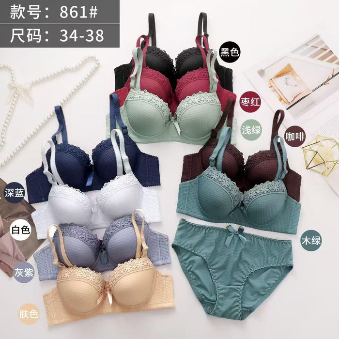 Premium Lace Push-Up Bra & Panty Set